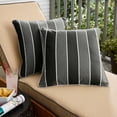 thumbnail image 5 of Sunbrella  Peyton Granite/ Cast Silver Corded Indoor/ Outdoor Pillow Set 16 in x 16 in, 5 of 5