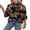 Floral Print, variant on 3/4 Length Sleeve Womens Tops Pleated Front Blouses for Women Trendy Business Casual Outfits Spring Summer Clothes