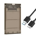 thumbnail image 2 of Caja de disco duro externo de 2,5 pulgadas para caja de disco duro SSD HDD Marrón perfke Caja de disco duro, 2 of 9