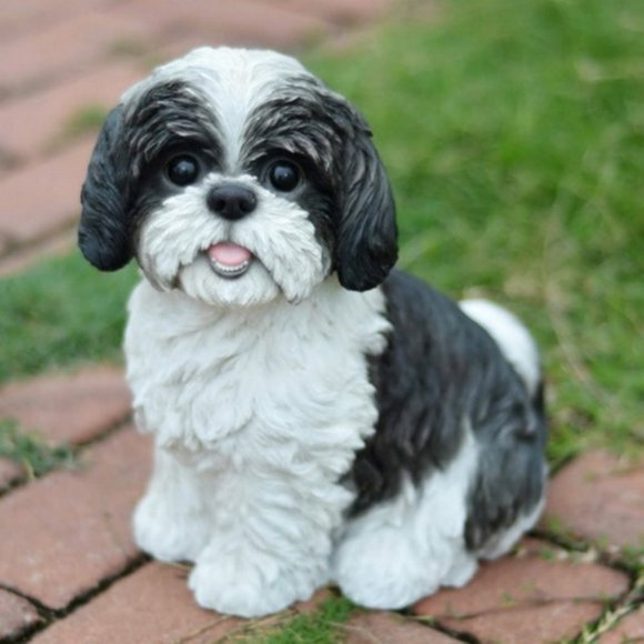 Figura Shih Tzu de Hi-Line Gift Ltd sentada, 28 x 15 x 27 cm