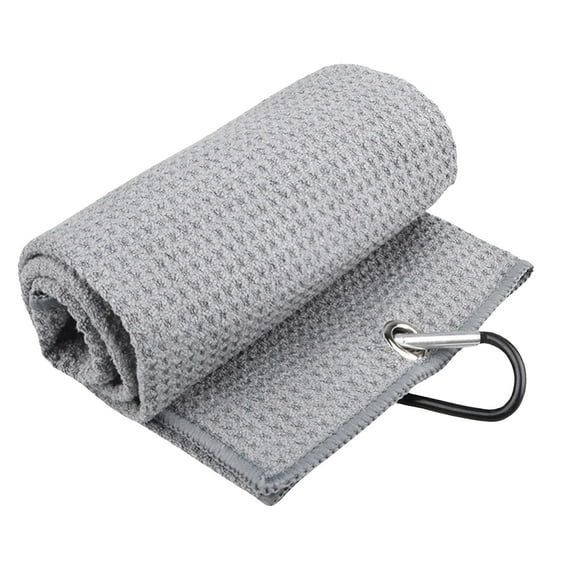Tri Fold Towel | Microfiber Fabric | Pattern | Heavy Duty Snap Hook | 3 Color Options Man Towel Bath Threads Large Microfiber Towel