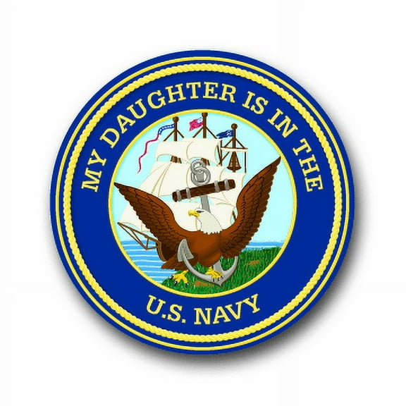 3.8 Inch MY DAUGHTER IS IN THE NAVY VINYL TRANSFER DECAL