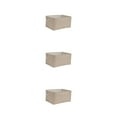 thumbnail image 3 of relayinert Conteneur de Rangement pour Organisation et Poignée en Corde Robuste Boîte de Rangement Pliable Beige 36*26*16 3ensemble, 3 of 6