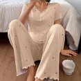 thumbnail image 6 of WRKEKC Modal Pajama Set for Women Breathable Modal Top with High Waist Shorts Summer Set Loungewear Pajamas Sleep Set, 6 of 8