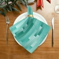 thumbnail image 2 of GZHJMY Teal Wood Cloth Napkins Set of 1, Reusable Washable Oversized Table Napkins for Family Wedding Dinner Party Home Decor, 20 Inch Decorative Washcloths, 2 of 7