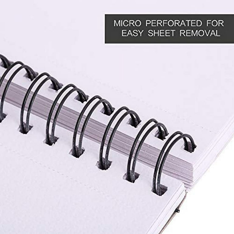 Bachmore Sketchpad 9x12 inch (68lb/100g), 100 Sheets of Top Spiral Bound Sketch Book for Artist Pro & Amateurs | Marker Art, Colored Pencil, Charcoa