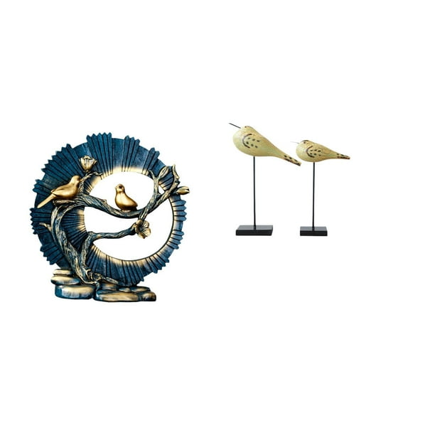 Figura De Pájaro De Madera Y Resina, Artesanal, Para Decoración Del Hogar, Esculturas De Animales Modernas, Adornos Para Estantería, Sala De Estar, Dormitorio, Escritorio, Entrada Interior.