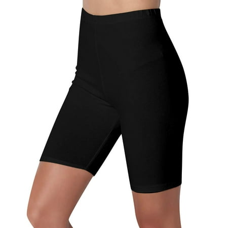IDALL Body Shaper Tummy Control Yoga Pants Women Running Shorts for Women High Waist Comfy Elastic B Solid Active Shorts Pants Solid Color Pants Shapewear Shorts Black L