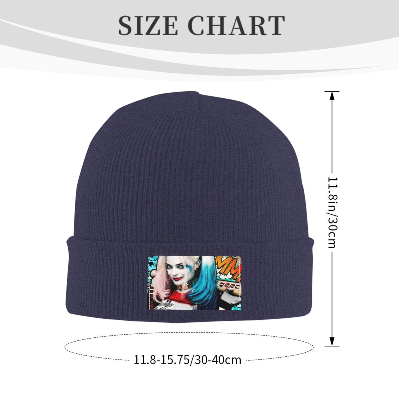 Character Harley Quinn Stretchable Knitted Beanie Hat Unisex  display picture 2