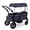 Grey, variant on Costway Foldable Wagon Stroller for 2 Kids, Double Seater Toddler Stroller with Canopy Gray