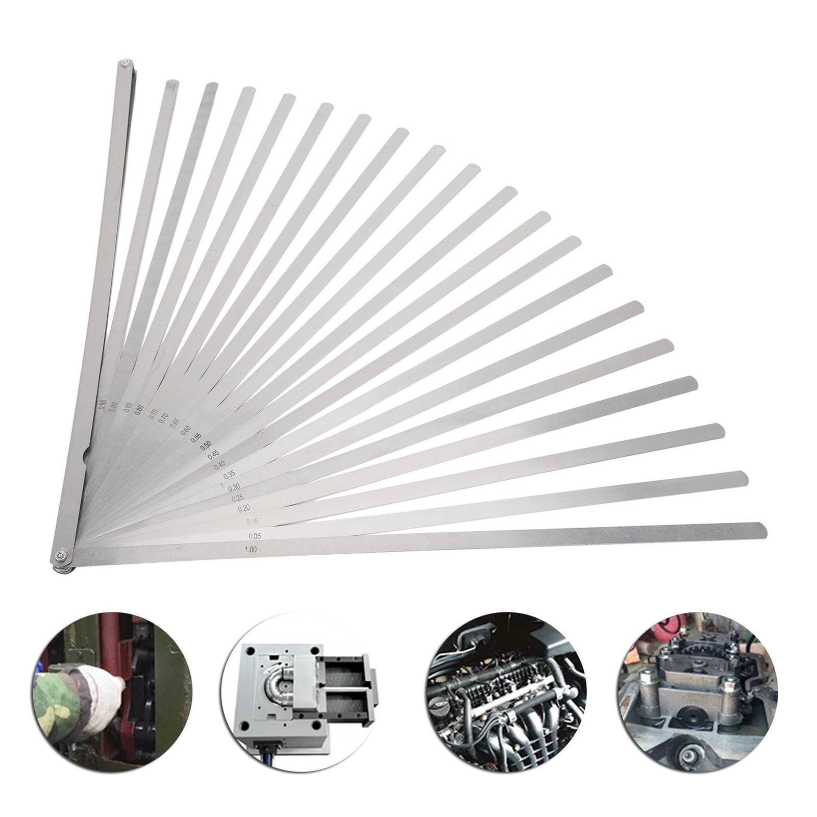 20 Blades Feeler Gauge High 0.05-1.0 Thickness Gages Filler Feeler Gauges Woodworking Measuring Tool ,Easy to Use
