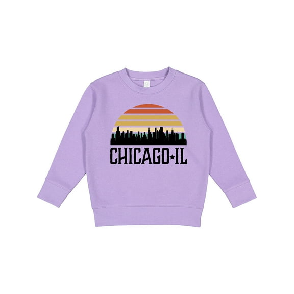Inktastic Chicago Illinois Skyline Vintage Toddler Sweatshirt