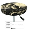 thumbnail image 4 of Zufioo Gothic Winged Skull Print Round Bar Chair Cushion Cover, Elastic Round Stool Protector, Dustproof and Non-slip Bar Kitchen Restaurant Chair Mat-12 inch, 4 of 7