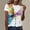 Blue, variant on Graphic Tees for Women T-Shirts for Women F Print Round Neck Short Sleeve Tee for Everyday Comfort and Style Purple S
