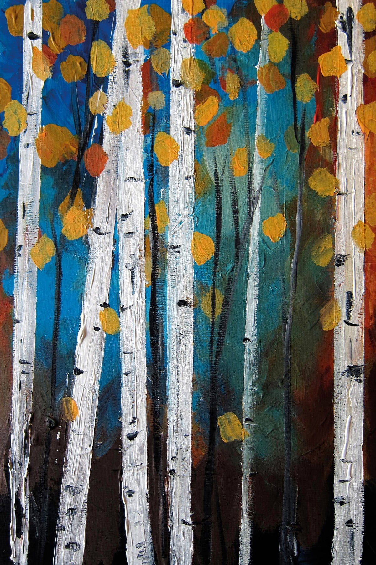 "Autumn Trees" Painting Print on Wrapped Canvas