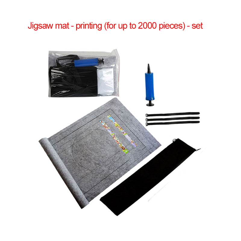 Jigsaw Puzzle Mat Up to 2000 Pieces Felt Roll Up Puzzle Saver Storage Fun Game