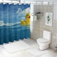 thumbnail image 7 of Autua Rubber Duck Bathroom Shower Curtain Set with Hooks, Premium Polyester Fabric Waterproof Bathroom Décor Set, Vibrant HD Print, Easy Installation, Machine Washable 36"x72, 7 of 7