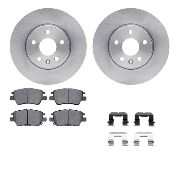 Dynamic Friction Company Front Brake Rotors with 5000 Advanced Brake Pads includes Hardware 6512-47226