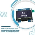 thumbnail image 1 of Langgg OLED Module 3.3V/5V 12C Interface Affichage Dispositif Auto-Éclairage Écran Stable Performance FR4 Tabletops Écrans LCD Blanc VCC, 1 of 6