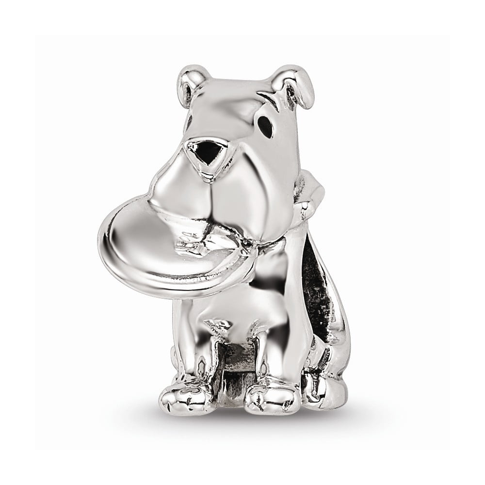 Sterling Silver Reflections Dog With Flying Disc Bead