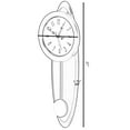 thumbnail image 4 of Modern Grandfather Brown Oval Pendulum Wood-Looking Plastic Wall Clock for Living Room, Kitchen, or Dining Room, 4 of 7