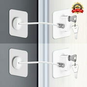 Baby Proofing, Refrigerator lock, Baby Safety Locks for Cabinets, Cabinet Locks for Babies, No Drilling Child Safety Cabinet Locks for Latching to Drawer Door Fridge Oven Toilet Seat