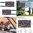 thumbnail image 6 of XYZCANDO Butterfly 4 PCS Golf Cart Seat Covers Golf Cart Steering Wheel Cover Golf Cart Flags Golf Cart Accessories Steering Wheel Wrap for Women Club Car Seat Covers Golf Flag Frame Black, 6 of 7