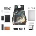 thumbnail image 4 of Yiaed Space White Horse Print Lightweight Backpack Travel Backpacks Hiking Daypack for Women Men, 4 of 5