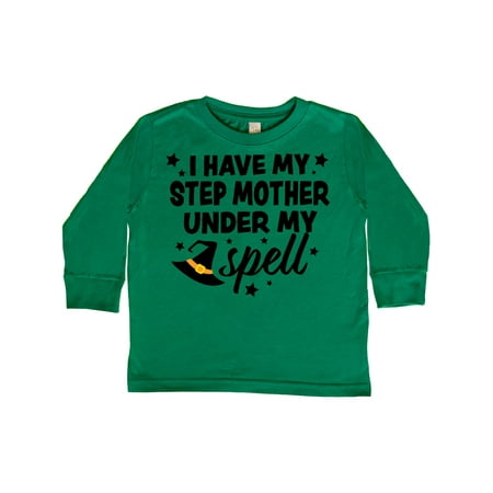 

Inktastic I Have My Step Mother Under My Spell with Cute Witch Hat Gift Toddler Boy or Toddler Girl Long Sleeve T-Shirt