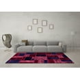 thumbnail image 3 of Ahgly Company Indoor Round Patchwork Pink Transitional Area Rugs, 6' Round, 3 of 4