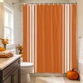 thumbnail image 6 of Orange Striped Shower Curtains for Bathroom, Farmhouse Orange White Stripes Waterproof Fabric Shower Curtain, Decorative Bathroom Curtain for Bathtub, 36"x72", No Hooks Included, 6 of 9