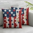thumbnail image 3 of Chilfamy 4th of July Throw Pillow Covers Patriotic Pillow Covers American Flag Memorial Day Fourth of July Red White Blue Pillow Case Cushion Covers Home Outdoor Sofa Decorations White, 3 of 5
