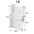 thumbnail image 2 of Cleat Hanger Aluminum Clips Z Bar Wall Mounting Bracket Hardware Kit for Mirrors Shelf Whiteboard Frames Wood Veneer Wall Panel Support Brackets, 2 of 3