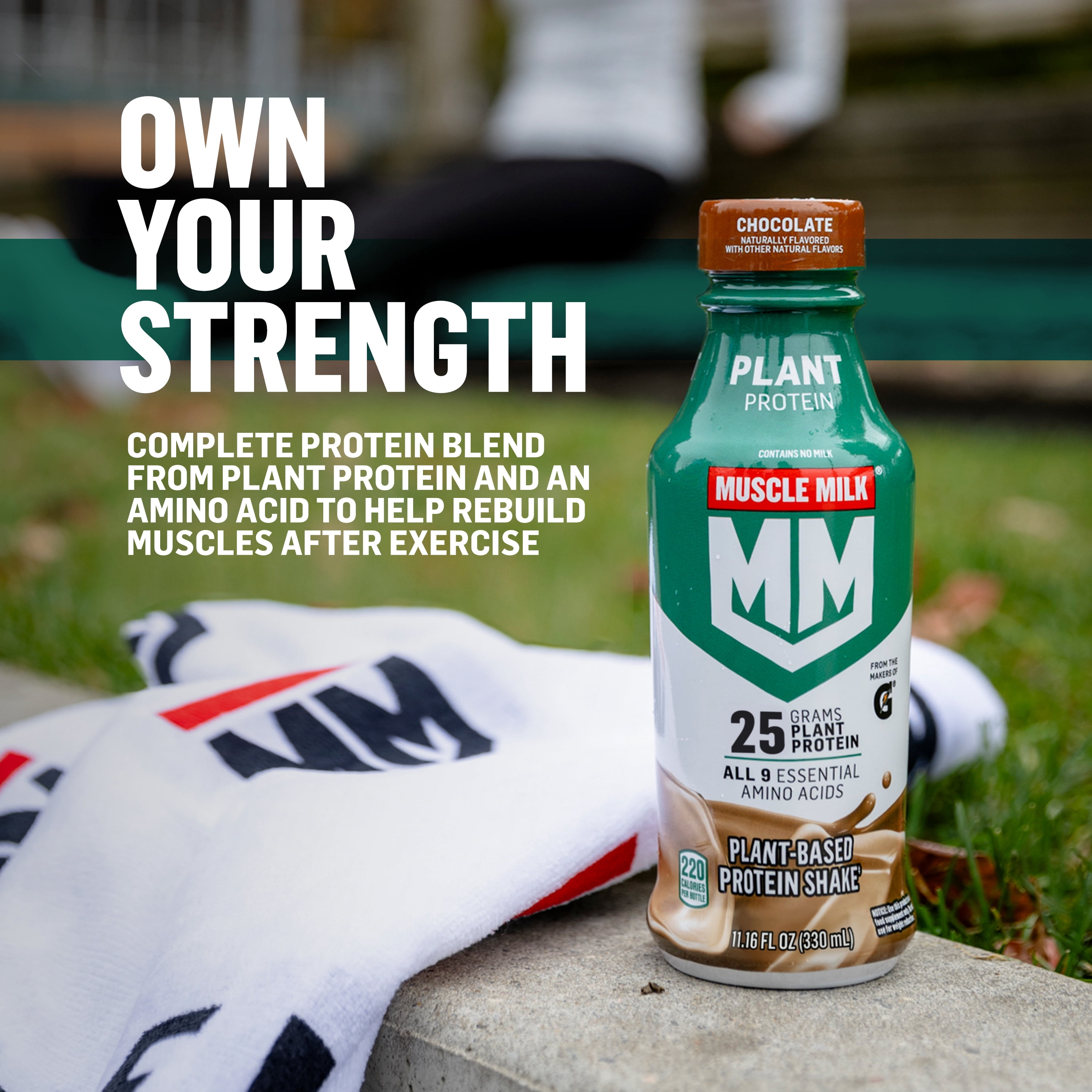 Muscle Milk Caramel Vanilla Plant Based Protein Shake, 14 fl oz.