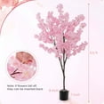 thumbnail image 3 of Costway 6.5 FT 1 PCS Tall Artificial Cherry Blossom Tree with 900 Pink Flowers Cement-filled, 3 of 8