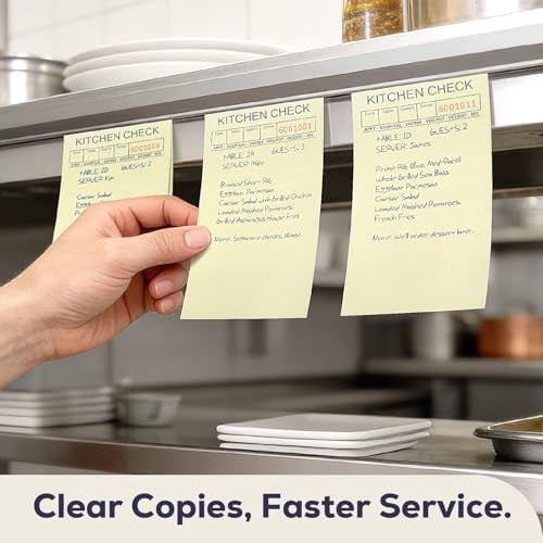 FMP Brands Double Part Guest Check for Servers, Server Note Pads 1000 Sheets (20 Pads), Server Books for Waitress with Carbon Copies, Guest Check 2 Part Carbonless, Receipt Book with Carbon Copies
