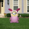 thumbnail image 3 of Gemmy Airblown Inflatable Stuart in Pink Bunny Suit, 3.5 ft Tall, 3 of 5