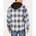 thumbnail image 5 of American Rag Men’s Plaid Hooded Shirt Jackets, Black/White, X-Large, 5 of 5