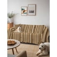 thumbnail image 6 of Country Farmhouse Couch Cover for 2 Cushion Sofa, Vintage Plants Lines Pattern Brown Washable Loveseat Sofa Covers Slipcover for Sectional Sofas L-Shaped, Couch Throw Cover 71"x118", 6 of 9