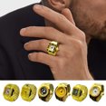 thumbnail image 2 of Joernso Men Women Ring Watch Elastic Stainless Steel Band Round Square Dial Men Women Couple Watch Finger Ring Birthday Gift Fashion Accessories, 2 of 7