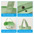 thumbnail image 4 of Unique Bargains Sac Fourre-Tout en Toile avec Poignée Sac à Main Réutilisable Sacs de Magasinage Vert Pâle Lot de 2, 4 of 5