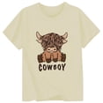 thumbnail image 3 of Hihipz Toddler Girls T-Shirt Cartoon Cow Print Short Sleeve Crewneck Comfy Lightweight Casual Graphic Tee, 3 of 3