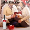 thumbnail image 3 of Fondo para Botella de vino de NaviDad, Suéter Tejido a Mano Con Detalla Exquisitos, Centro de Mesa Cálido para Fiestas de Año Nuevo de Navidad, 3 of 7