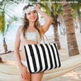 thumbnail image 7 of Waterproof & Sand-Resistant Beach Tote Bag with Zipper - Large Striped Swim Bag for Women, Perfect for Pool, Beach, and Travel, 7 of 7
