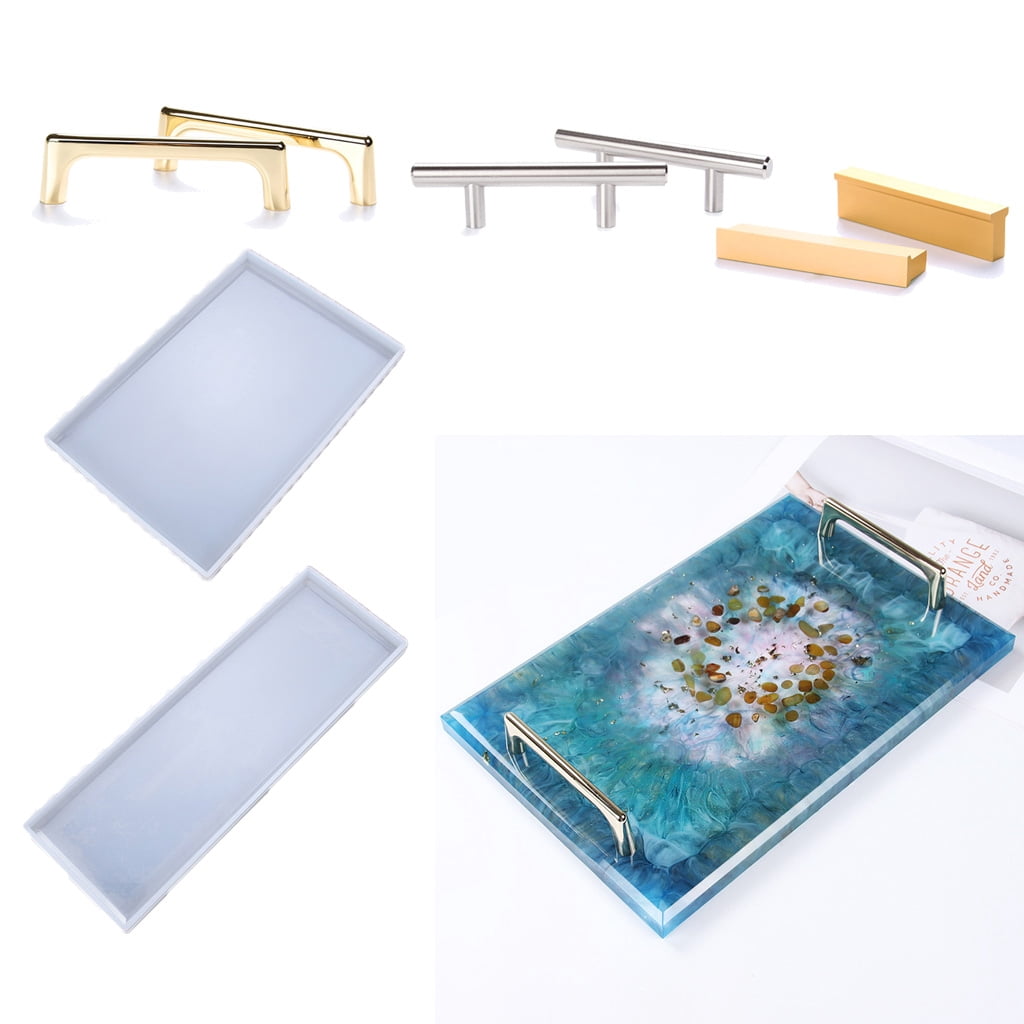 WINDLAND Agate Tray Mold DIY Resin Epoxy Casting Craft Birthday Gifts Rectangular