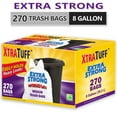 thumbnail image 2 of 270 Count 8 Gallon Drawstring Trash Bags, Lemon Mint Scented Disposable Garbage Bags Puncture & Tear Resistant for Kitchen, 2 of 10