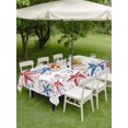 thumbnail image 4 of Outdoor Tablecloth with Umbrella Hole for Patio/Picnic/Party/Camping, American Star Modern Waterproof Table Cloth Rectangle Table Cover Washable, Blue Red Patriotic Solid Color Classic (54"x 80"), 4 of 9