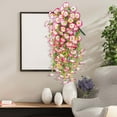 thumbnail image 5 of Flores artificiales, flores falsas, flores de imitación, juego de regalo para mujer, 6 piezas, jardín al aire libre, realistas, artificiales y para colgar en la pared, simulación de ratán para colgar, 5 of 5