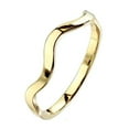 thumbnail image 2 of Elemental Wave Ring Womens Gold PVD Plated Stainless Steel Stackable Minimalist Band Fantasy Forge Jewelry, 2 of 5