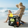 thumbnail image 1 of Bolsa De Playa De Malla Bolso de playa de malla casual Bolso de mano de gran capacidad Bolso de playa de vacaciones (Negro), 1 of 7